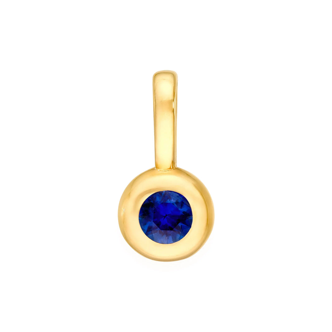 Birthstone Charm September Blue Sapphire Midas