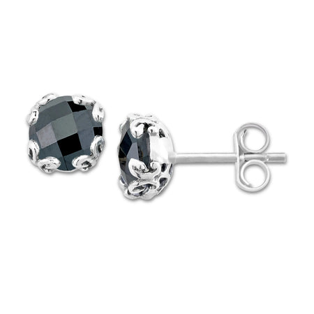 Black Spinel Stud Earrings Samuel B Collection