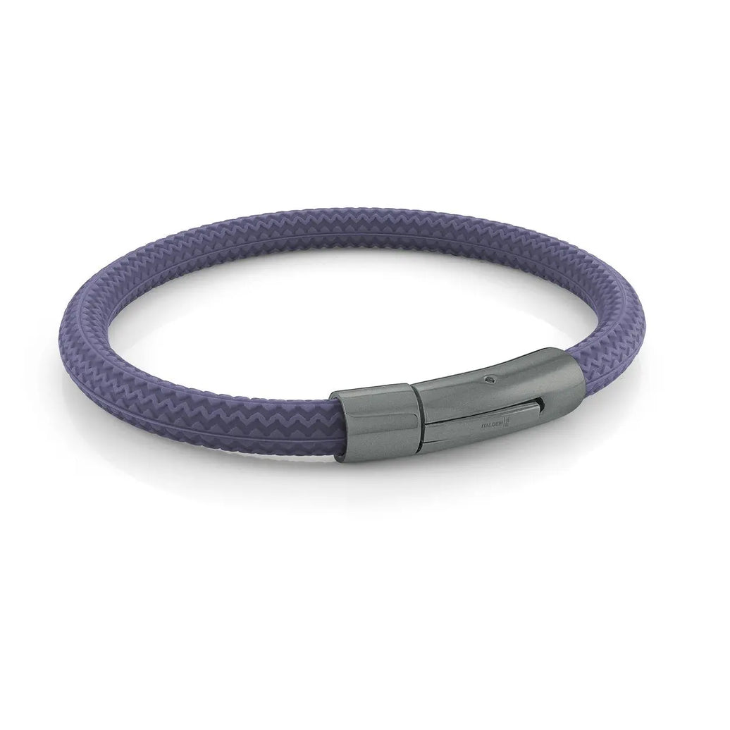 Blue Rubber Bracelet Italgem