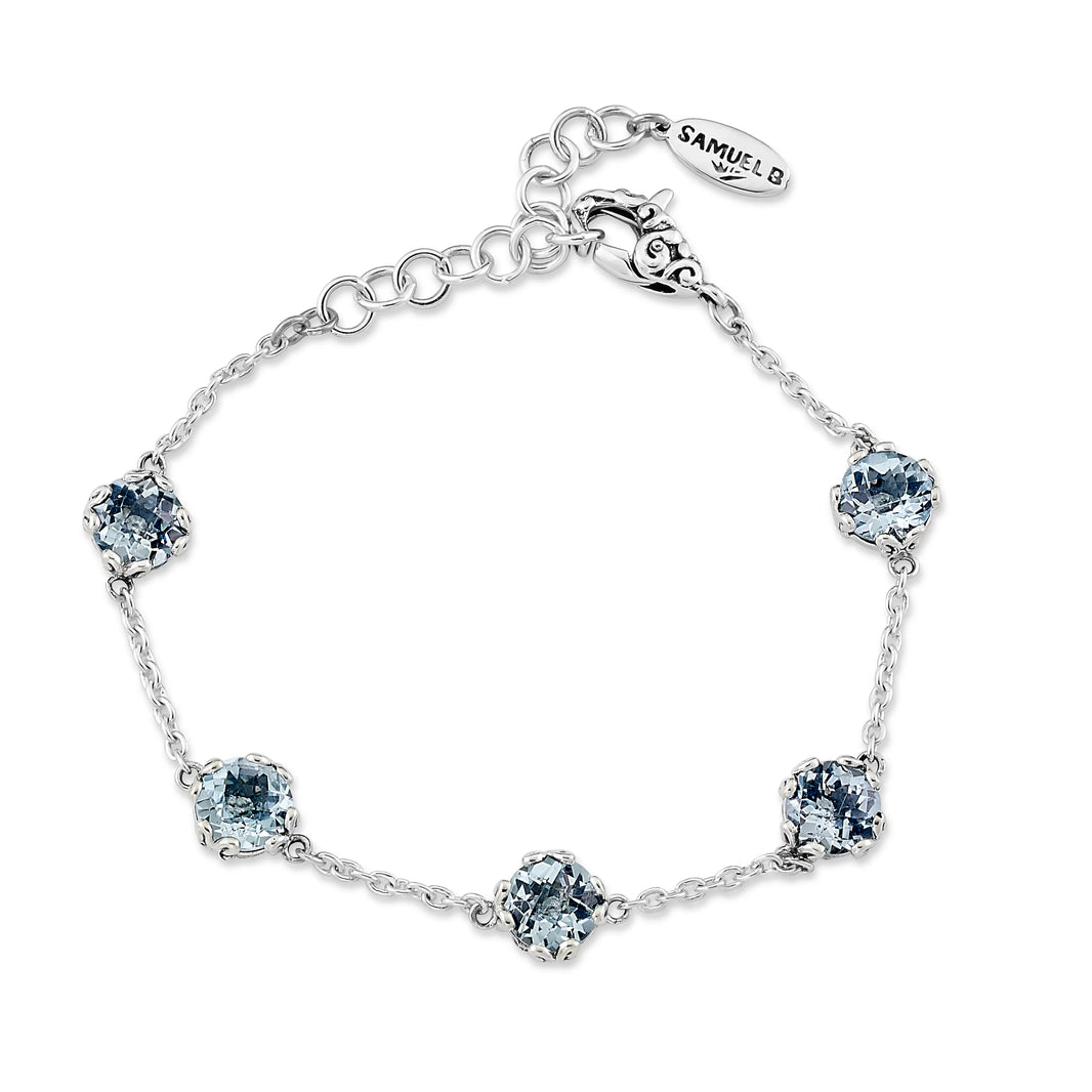 Blue Topaz Bracelet Samuel B Collection