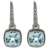 Blue Topaz Drop Earrings Samuel B Collection