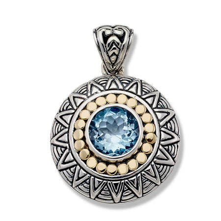 Blue Topaz Pendant Samuel B Collection