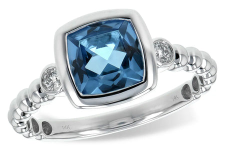 Blue Topaz and Diamond Ring Allison Kaufman