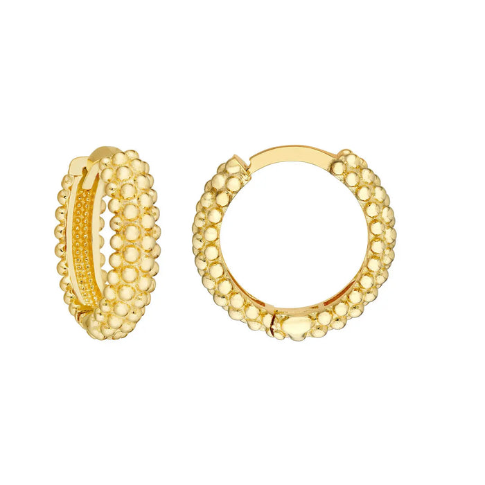 Bobble Textured Round Hoop Earrings Midas