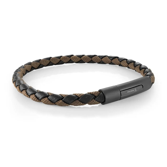 Braided Leather Bracelet Italgem