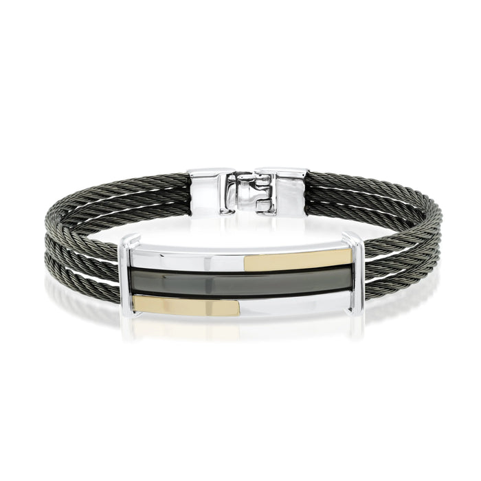 Cable Bangle Bracelet Italgem