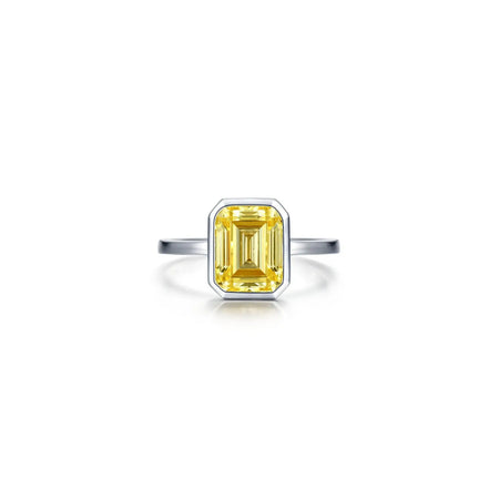 Canary Yellow Emerald Cut Ring Lafonn