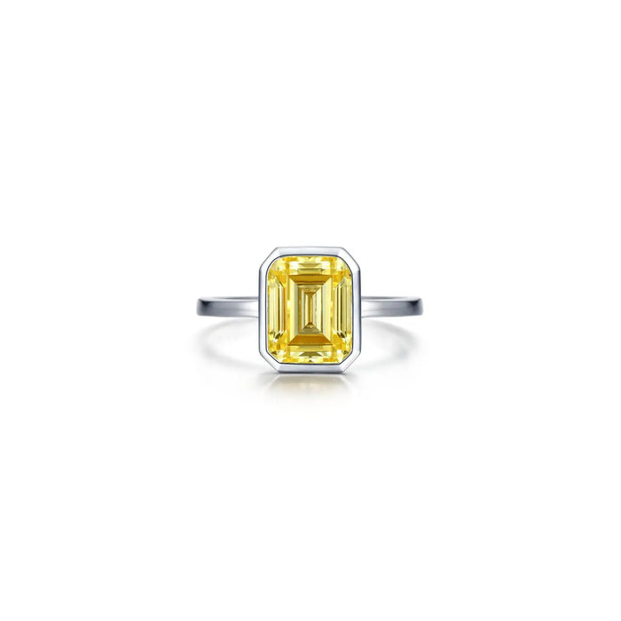 Canary Yellow Emerald Cut Ring Lafonn