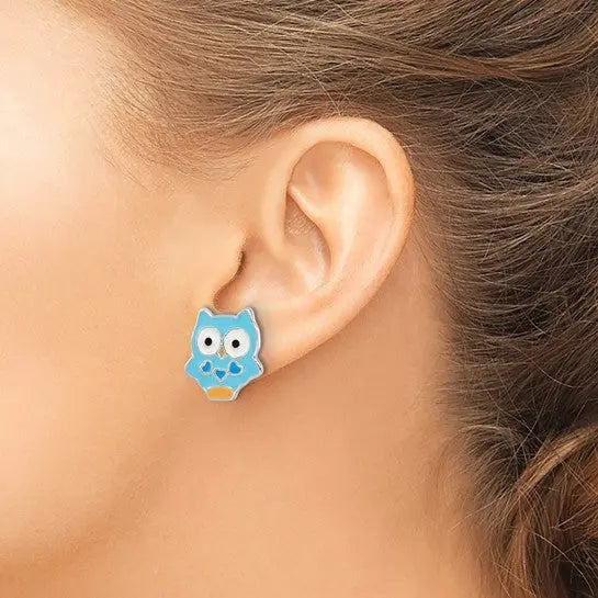 Children's Owl Earrings Quality Gold of Cincinnati