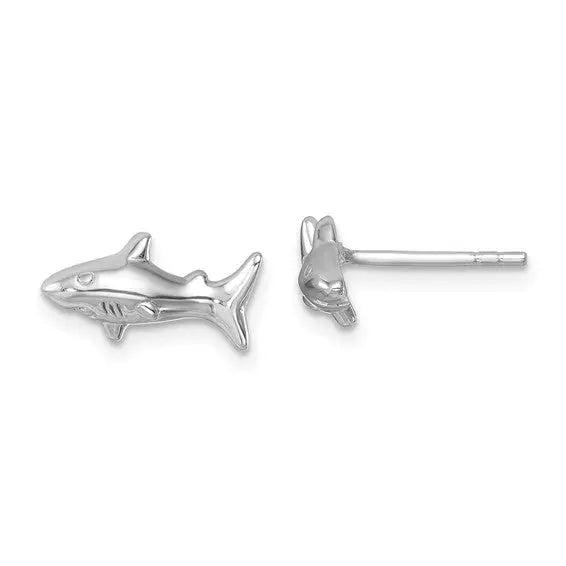 Children's Shark Stud Earrings Quality Gold of Cincinnati