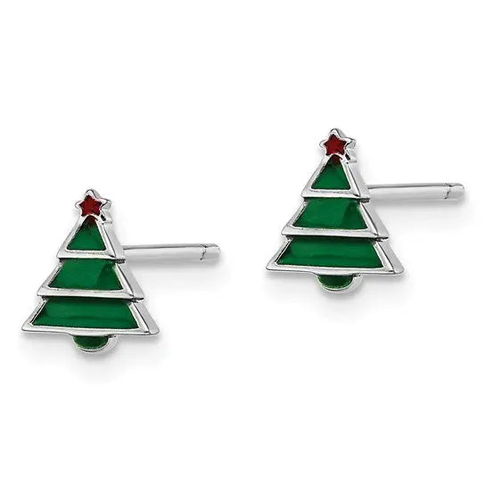 image Christmas Tree Stud Earrings Quality Gold of Cincinnati