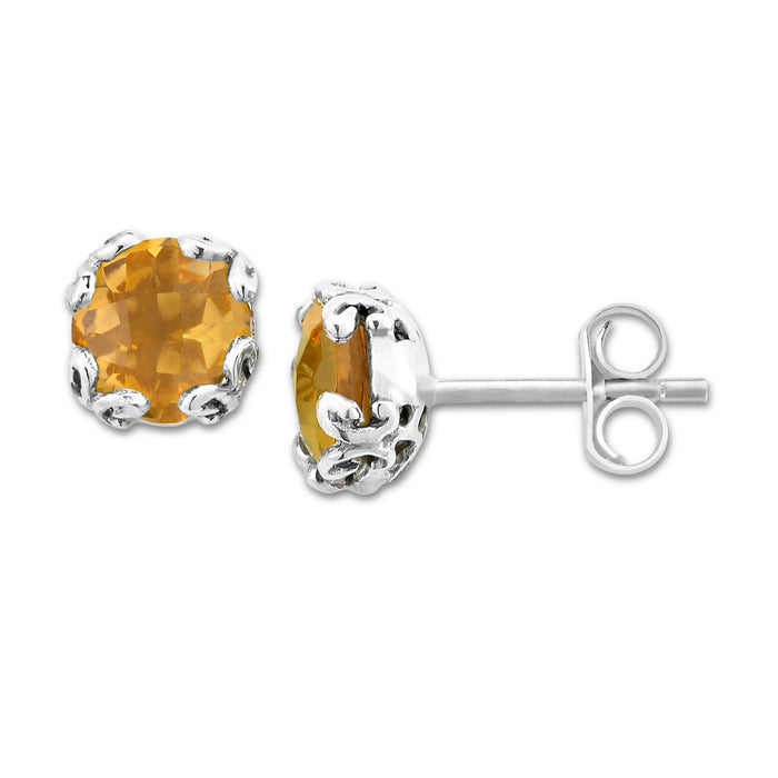 Citrine Stud Earrings Samuel B Collection