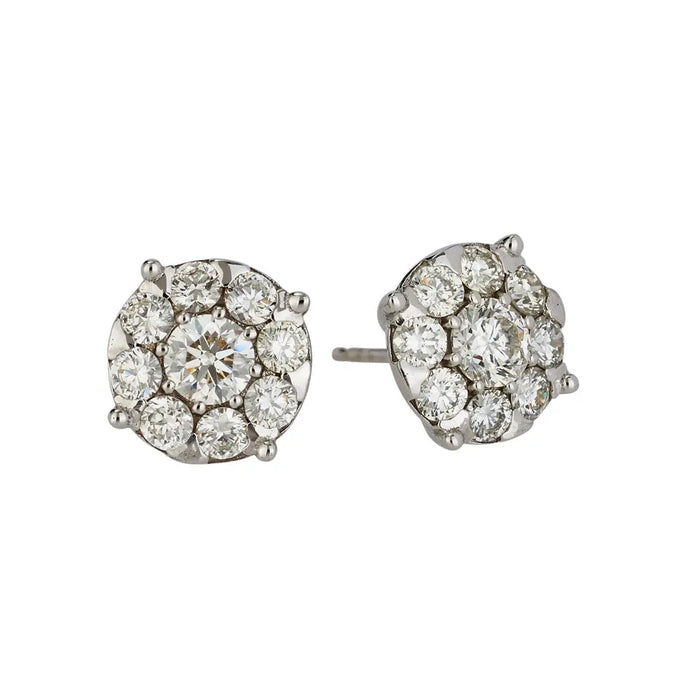 Cluster Diamond Earrings Simran Collection, Inc.