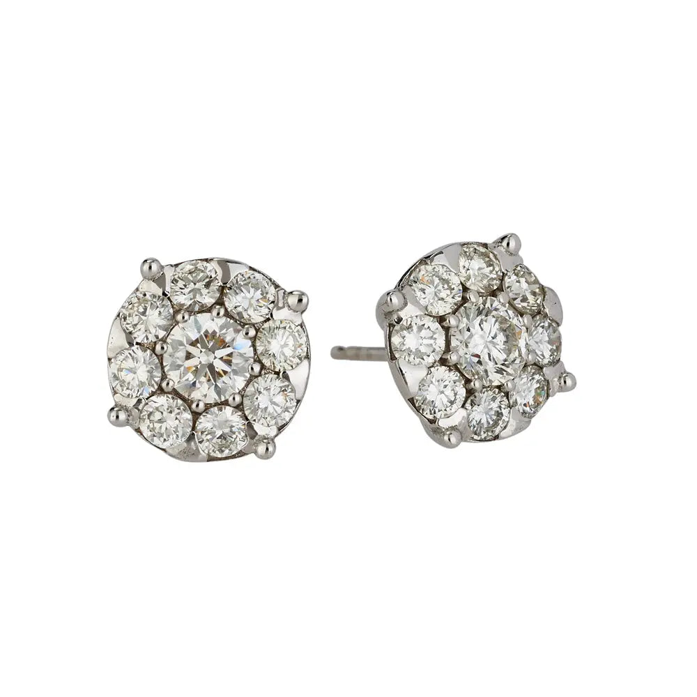 Cluster Diamond Earrings Simran Collection, Inc.