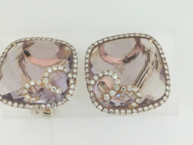 Colored Stone Earring Pink Diamond