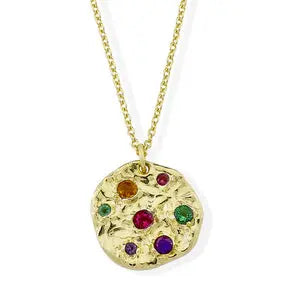 Colorful Disk Necklace Samuel B Collection