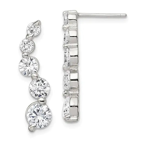 Cubic Zirconia Journey Earrings Quality Gold of Cincinnati