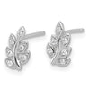 Cubic Zirconia Leaf Earrings Quality Gold of Cincinnati