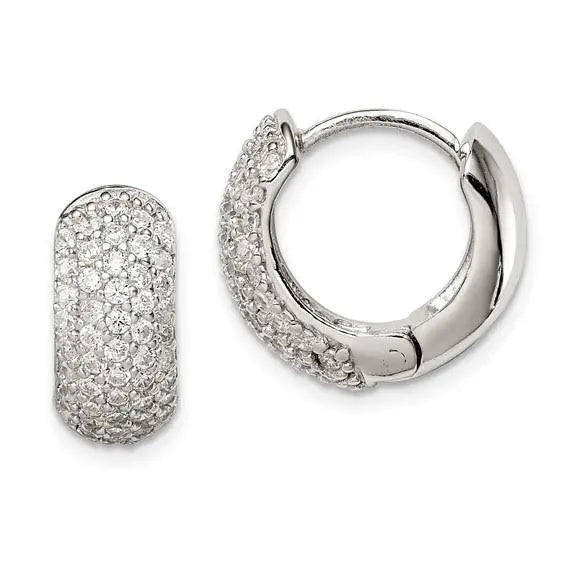Cubic Zirconia Pave Huggies Quality Gold of Cincinnati