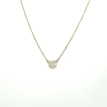 Diamond Bezel Necklace Reko