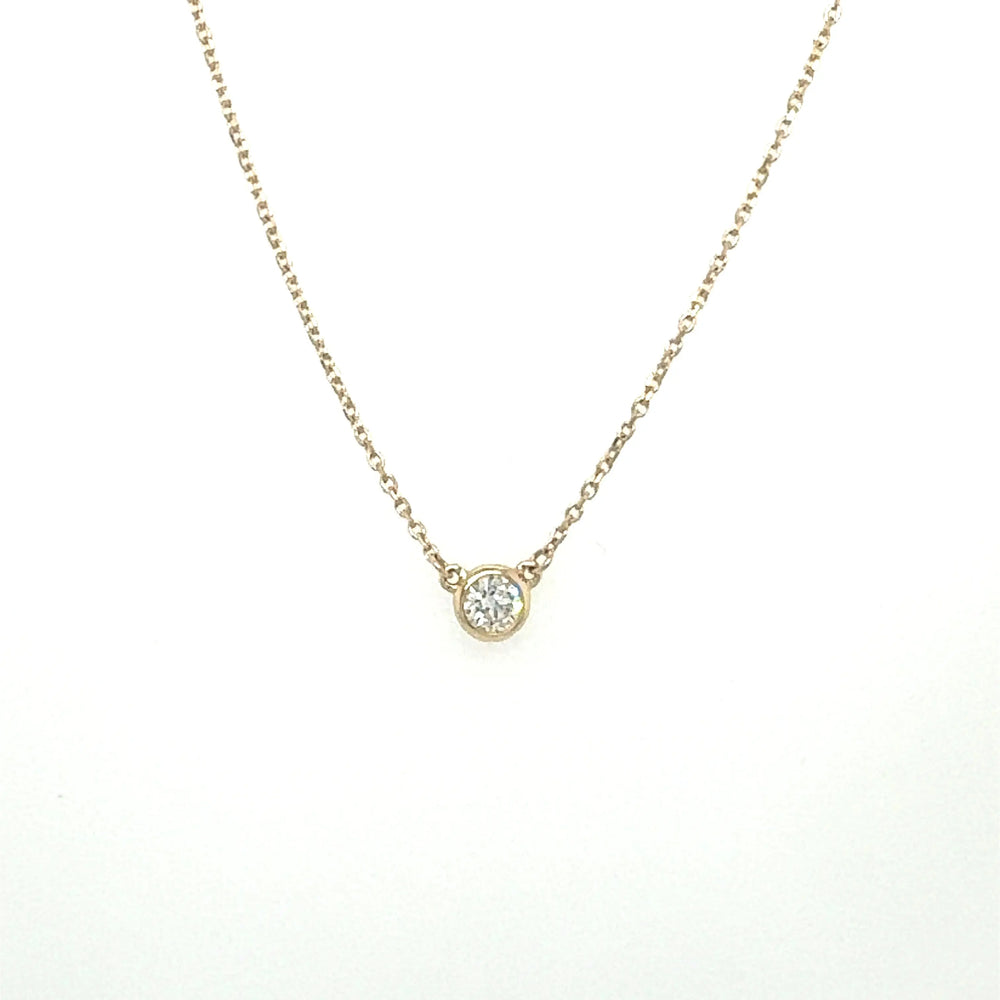 Diamond Bezel Necklace Reko