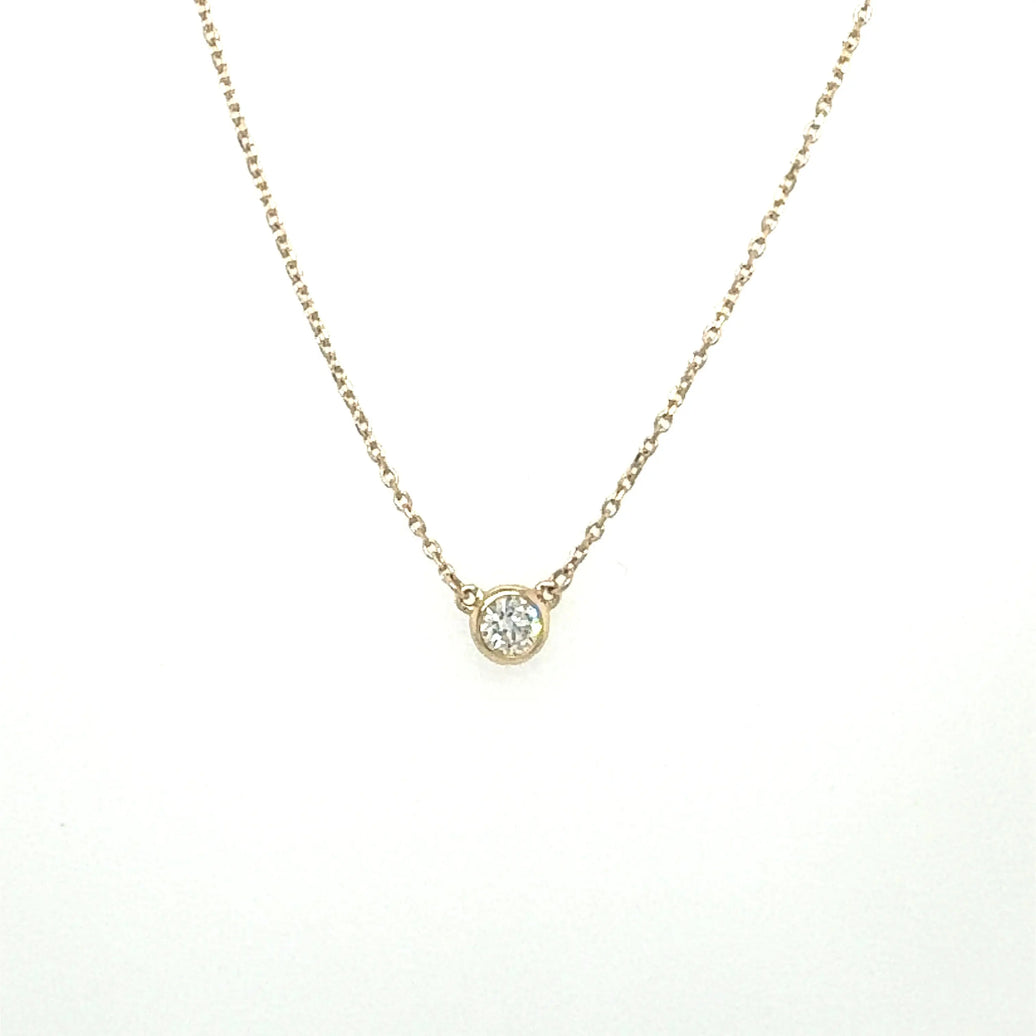 Diamond Bezel Necklace Reko