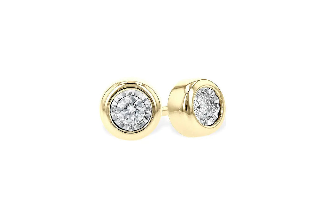 Diamond Bezel Stud Earrings Allison Kaufman