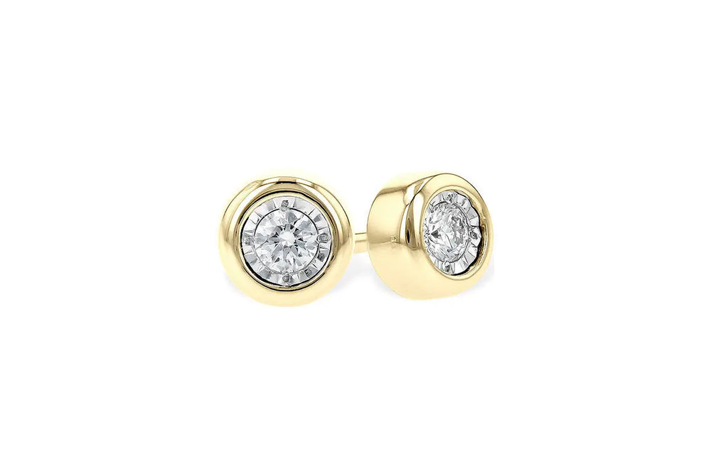 Diamond Bezel Stud Earrings Allison Kaufman