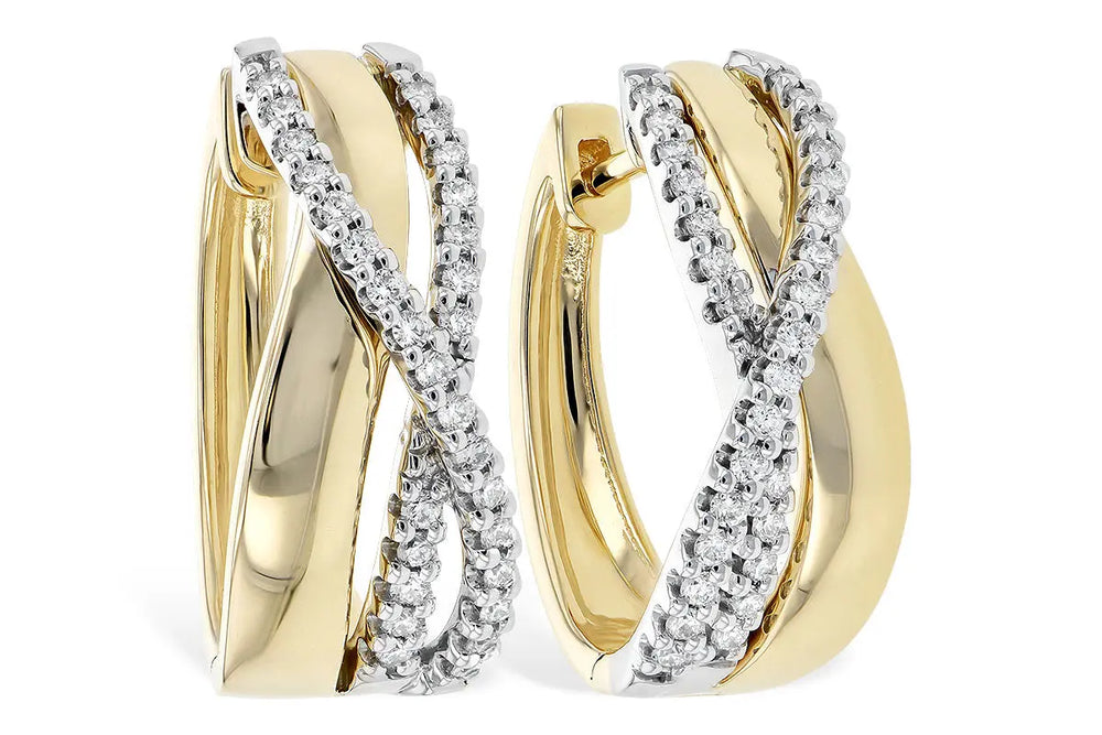 Diamond Braided Hoops Allison Kaufman