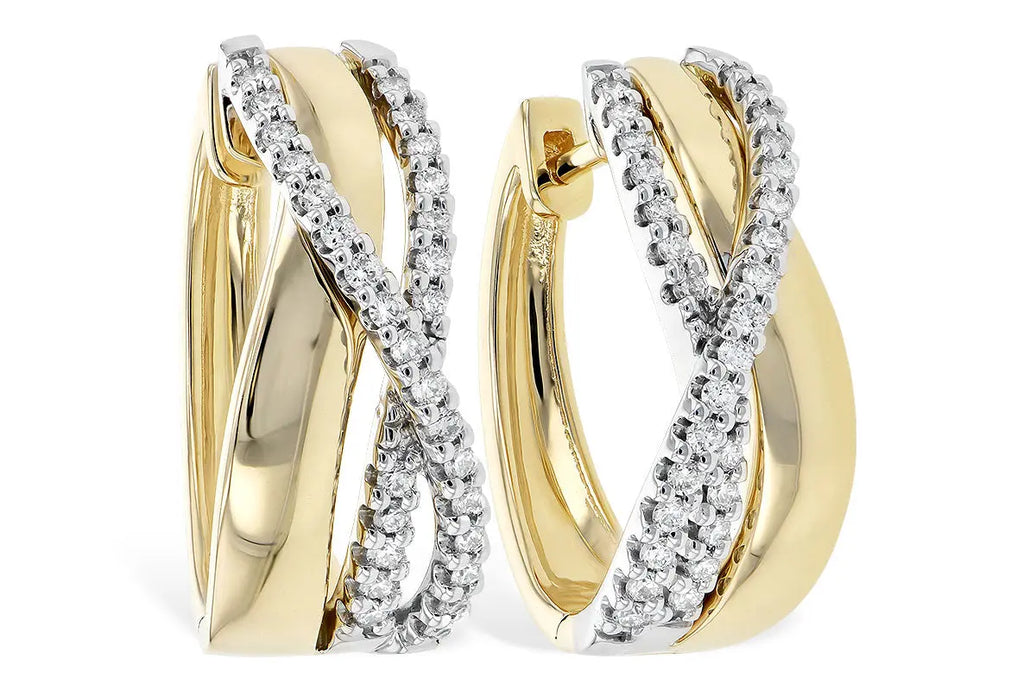 Diamond Braided Hoops Allison Kaufman