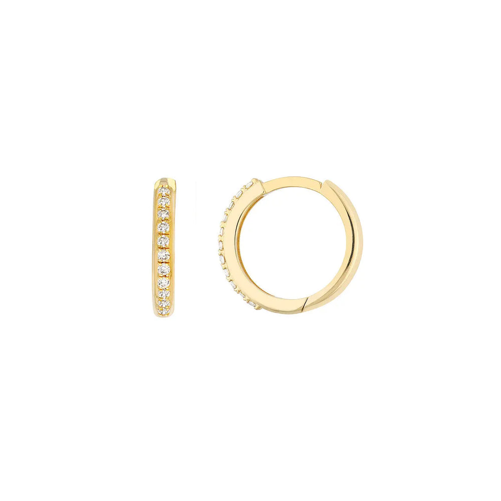 Diamond Huggie Earrings Midas