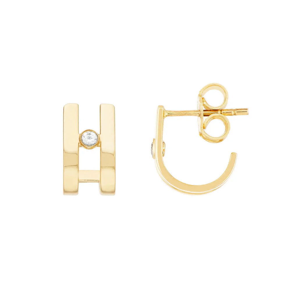 Diamond Huggie Earrings Midas