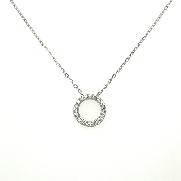 Diamond Open Circle Necklace Bernard's