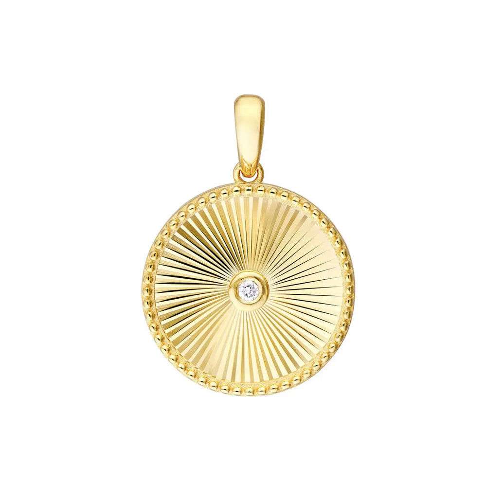 Diamond Round Radiant Pendant Midas