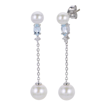 Diamond and Pearl Drop Earrings Imperial-Deltah, Inc.