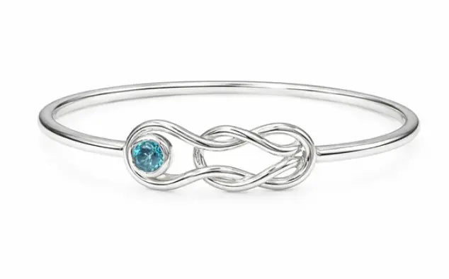 Double Knot Blue Topaz Bangle D'Amico Manufacturing Co., Inc.