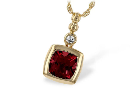 Garnet and Diamond Pendant Allison Kaufman