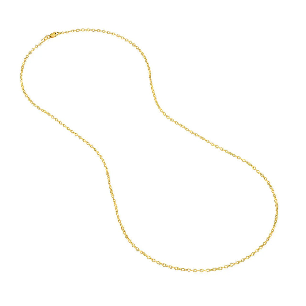 Gold Filled Textured Rolo Chain Midas