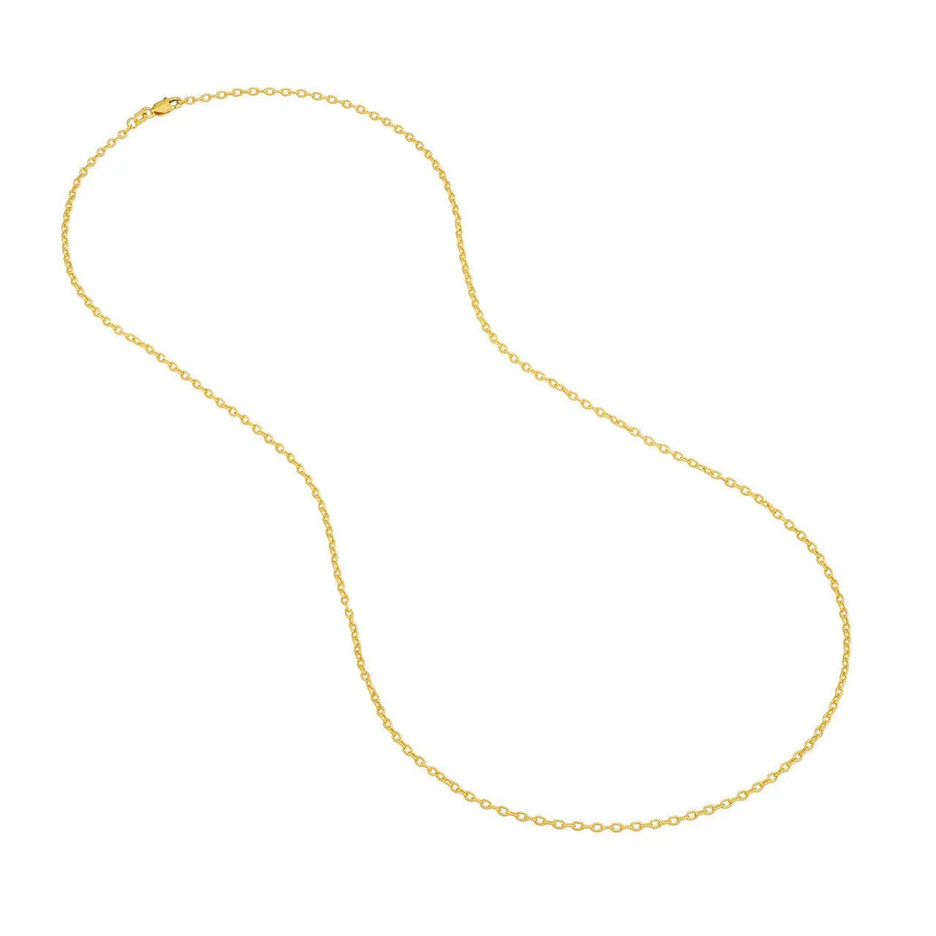Gold Filled Textured Rolo Chain Midas