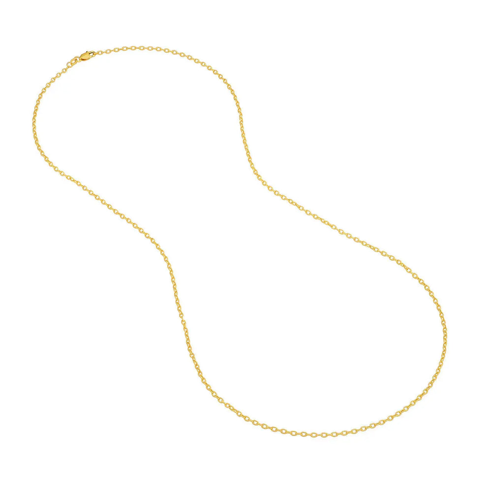 Gold Filled Textured Rolo Chain Midas