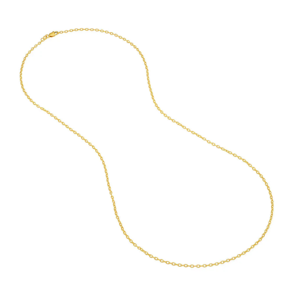 Gold Filled Textured Rolo Chain Midas