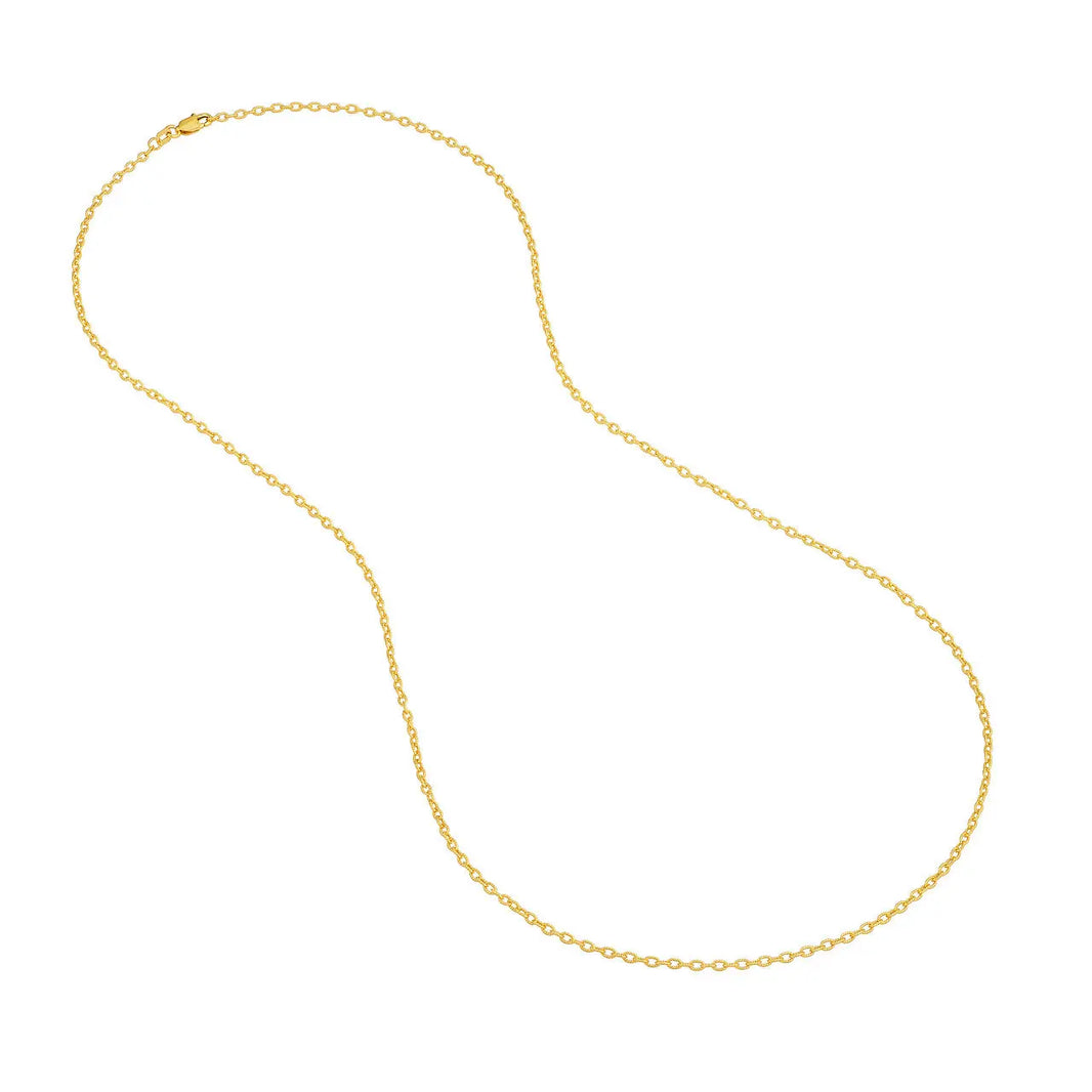 Gold Filled Textured Rolo Chain Midas