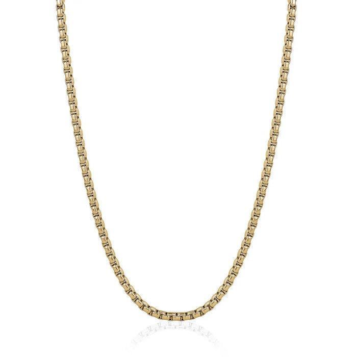 Gold Ion Plated Round Box Chain Italgem