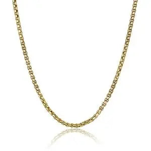 Gold Ion Plated Round Box Chain Italgem