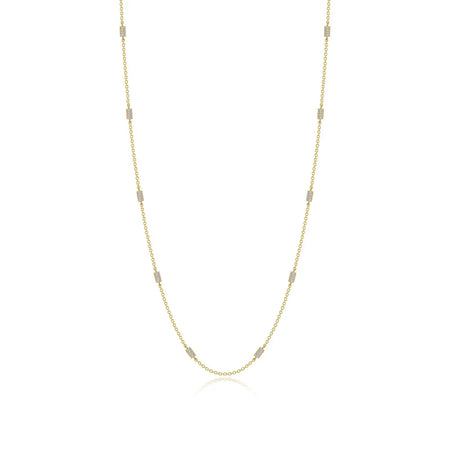 Gold Plated Station Necklace Lafonn