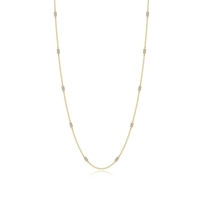 Gold Plated Station Necklace Lafonn