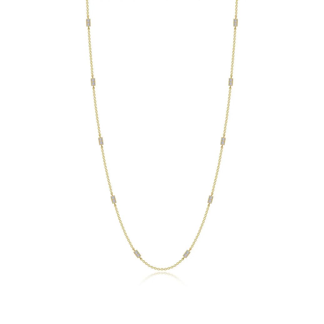 Gold Plated Station Necklace Lafonn