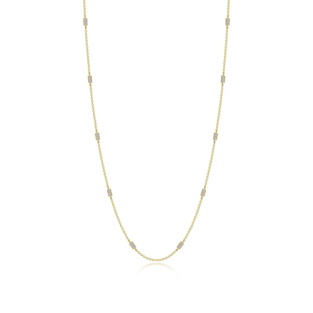 Gold Plated Station Necklace Lafonn