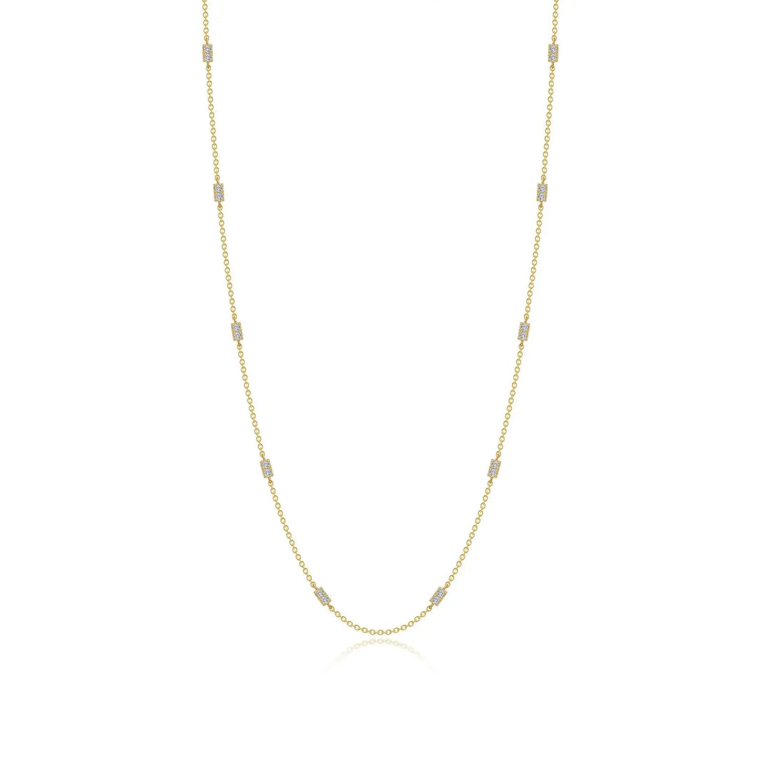 Gold Plated Station Necklace Lafonn