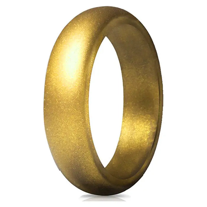 Gold Tone Silicone Ring Italgem